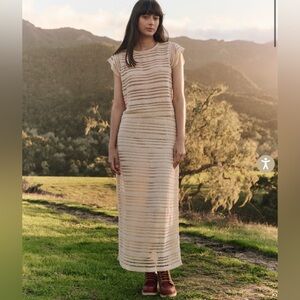 THE GREAT. Crotched Cream Skirt